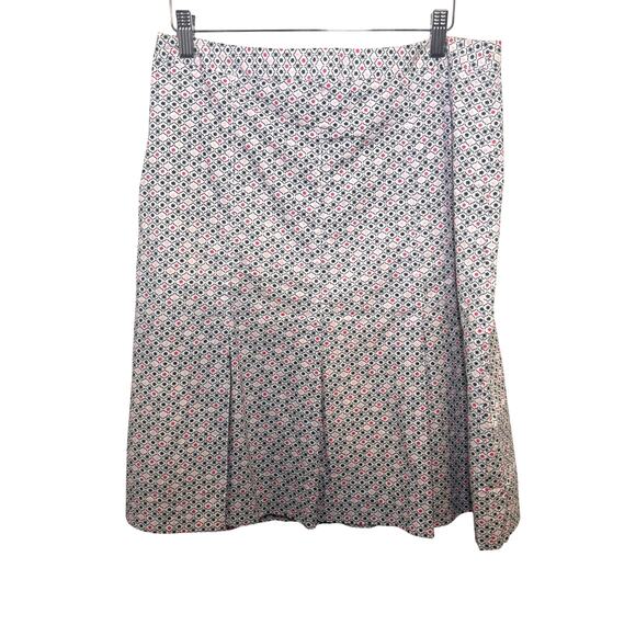 Oscar by Oscar De Le Renta Pleated Hem Skirt 10 Colorful Office Work Outfit - Picture 2 of 7